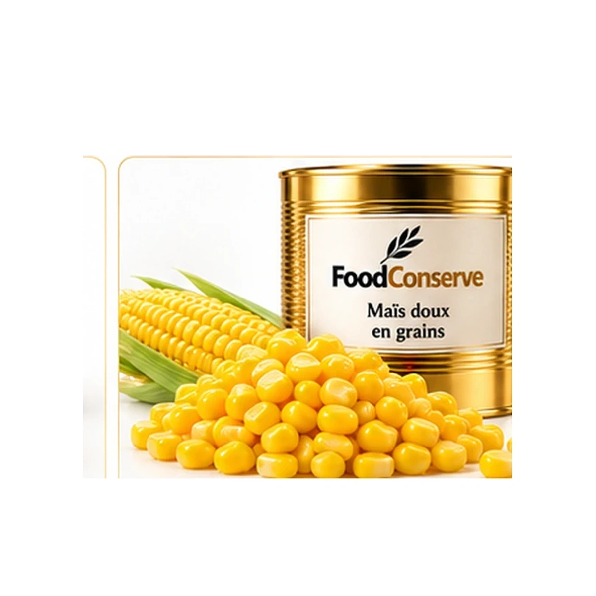 Boîte dorée FoodConserve : Maïs doux en grains