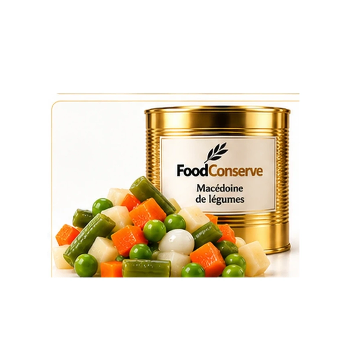Boîte dorée FoodConserve : Macédoine de légumes