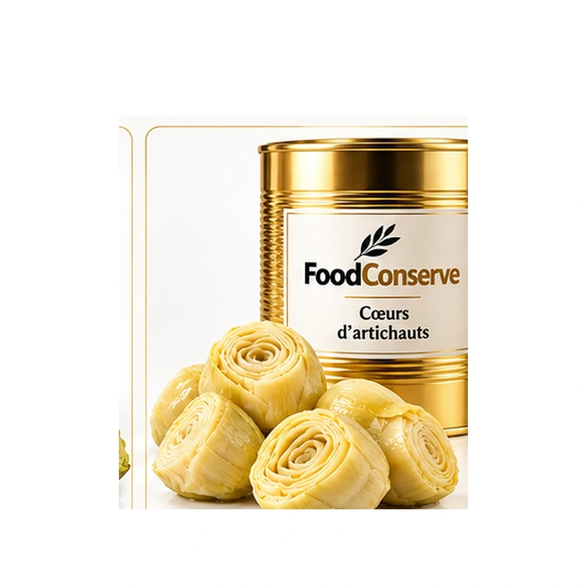 Boîte dorée FoodConserve : Quartiers de cœurs d'artichauts