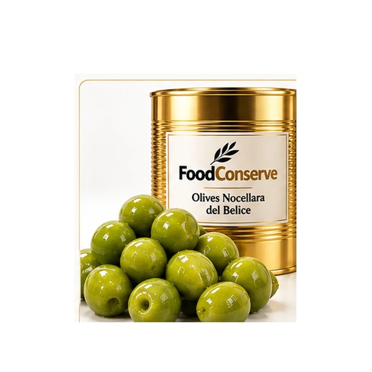 Boîte dorée FoodConserve : Olives Nocellara del Belice