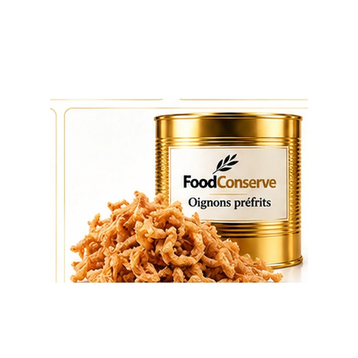 Boîte dorée FoodConserve : Oignons préfrits