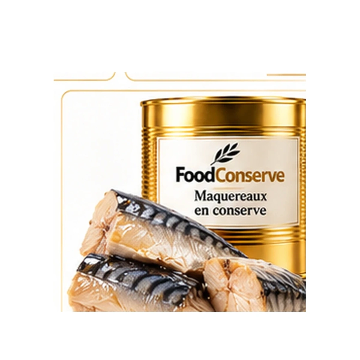 Boîte dorée FoodConserve : Maquereaux en conserve